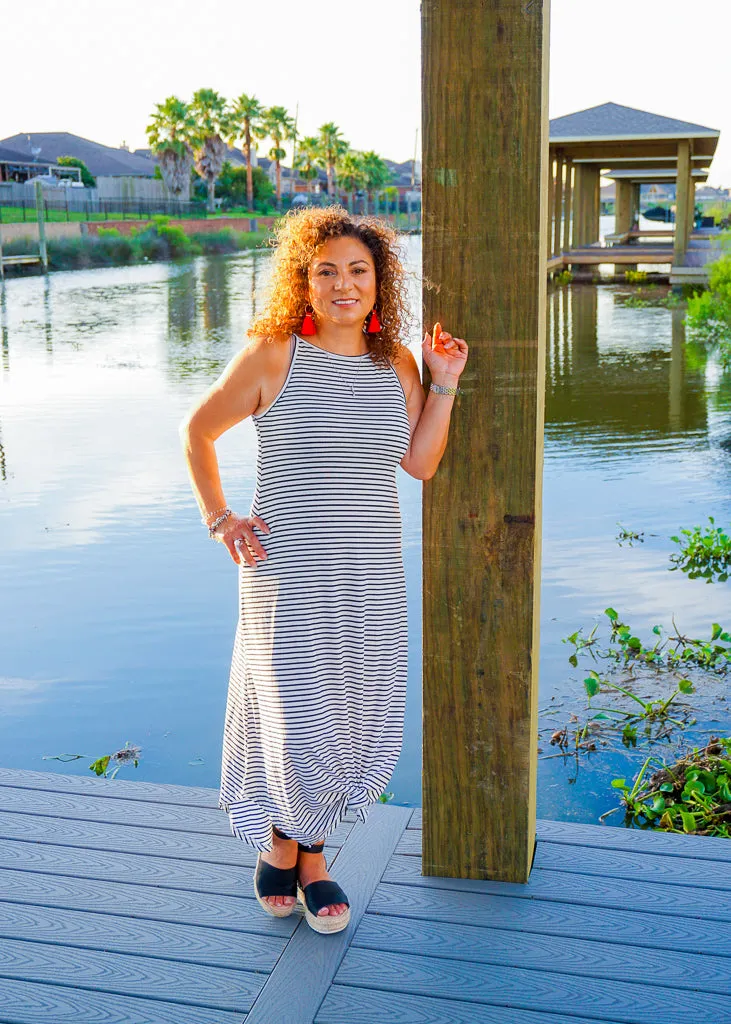 Leap Of Faith Striped Maxi Dress