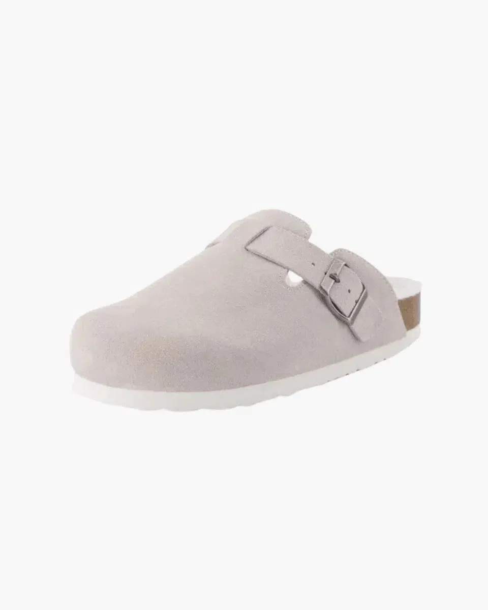 Liria – Faux fur-lined – Suede clogs