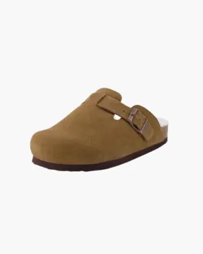 Liria – Faux fur-lined – Suede clogs