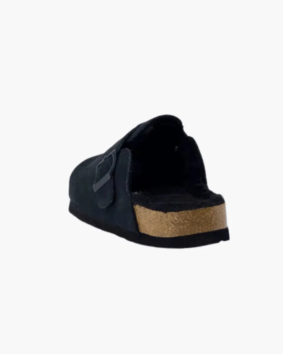 Liria – Faux fur-lined – Suede clogs