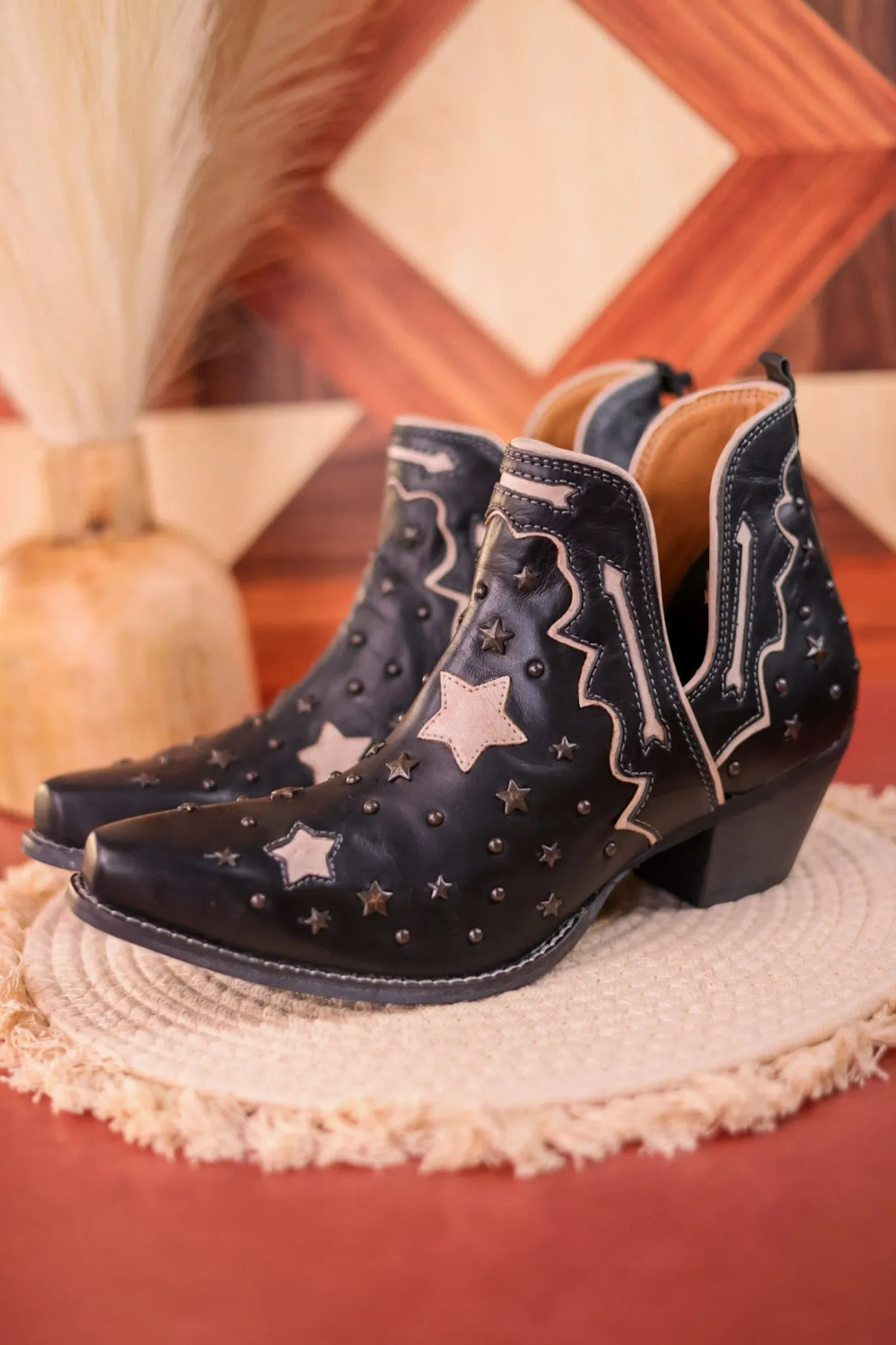 Lone Star Sky Split-Top Leather Boots