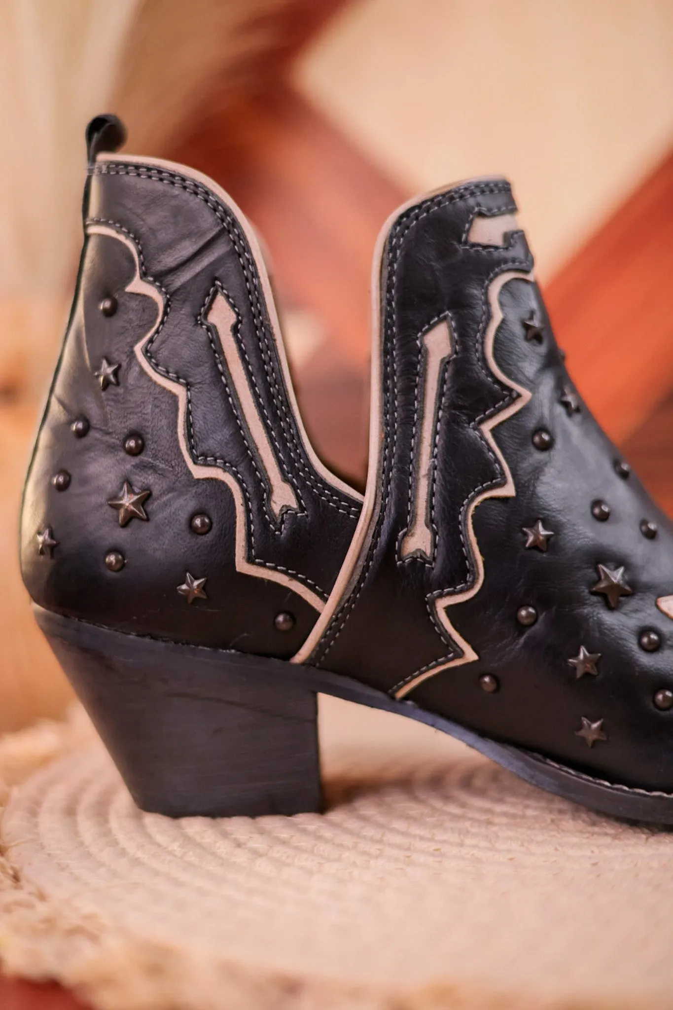 Lone Star Sky Split-Top Leather Boots