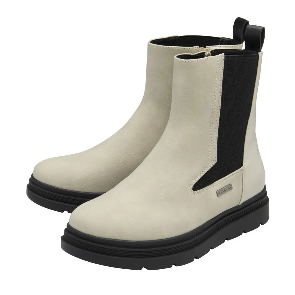 Lotus Boot ULB388 Monty Waterproof Chelsea Style Ankle Boot WHITE