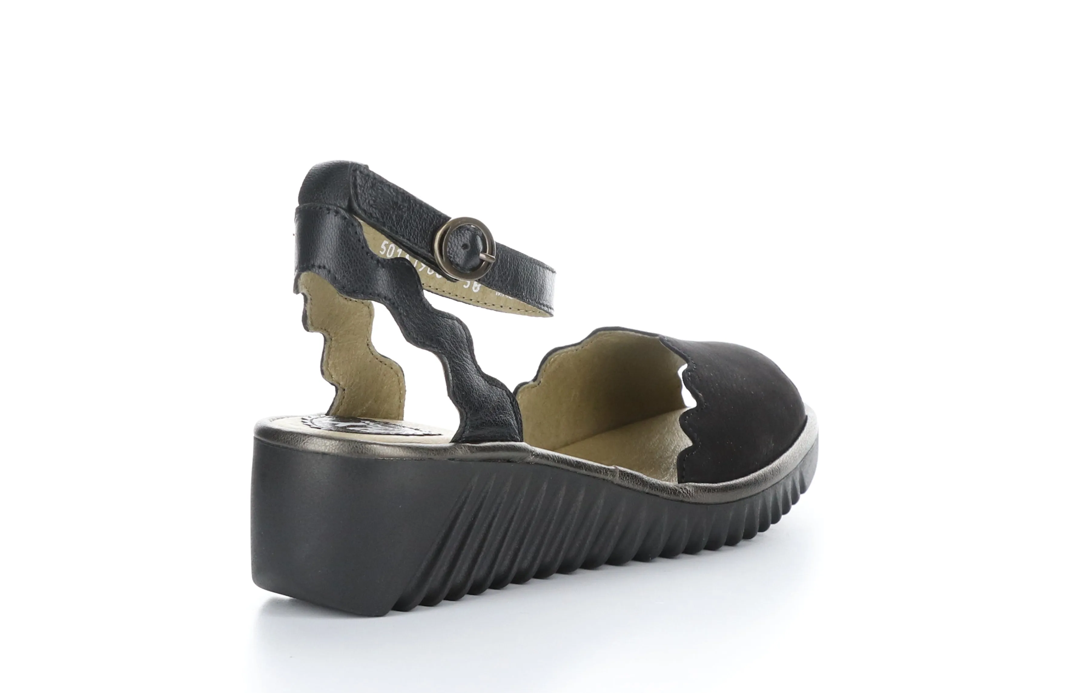 LUME319FLY Cupido/Mousse/Idra  Black/Black/Bronze Ankle Strap Sandals