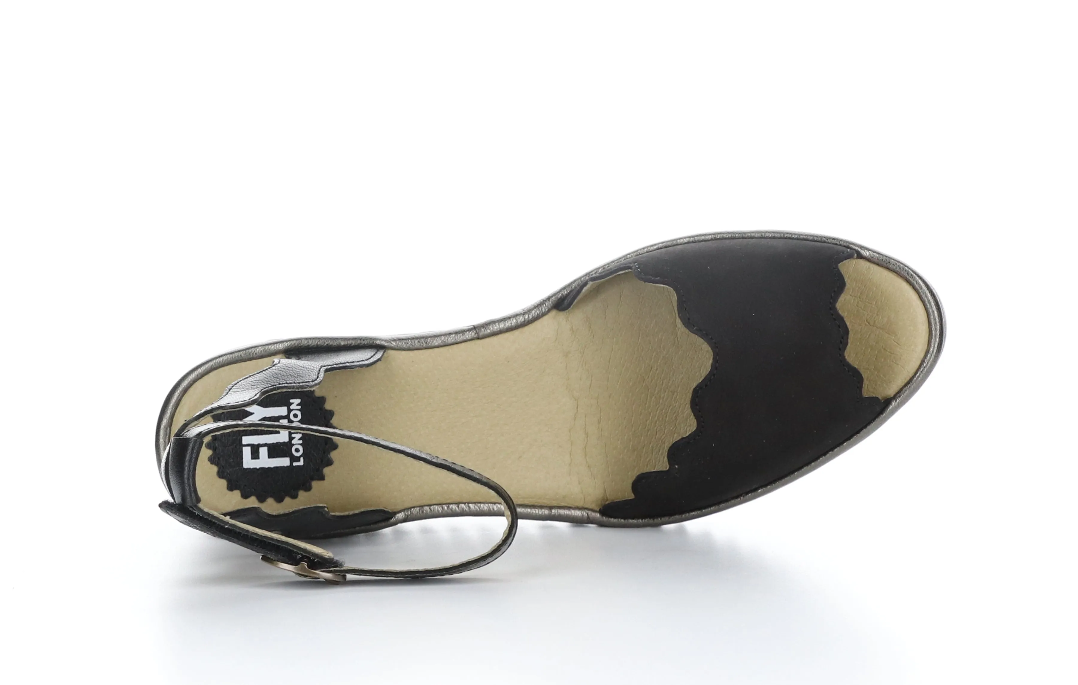 LUME319FLY Cupido/Mousse/Idra  Black/Black/Bronze Ankle Strap Sandals
