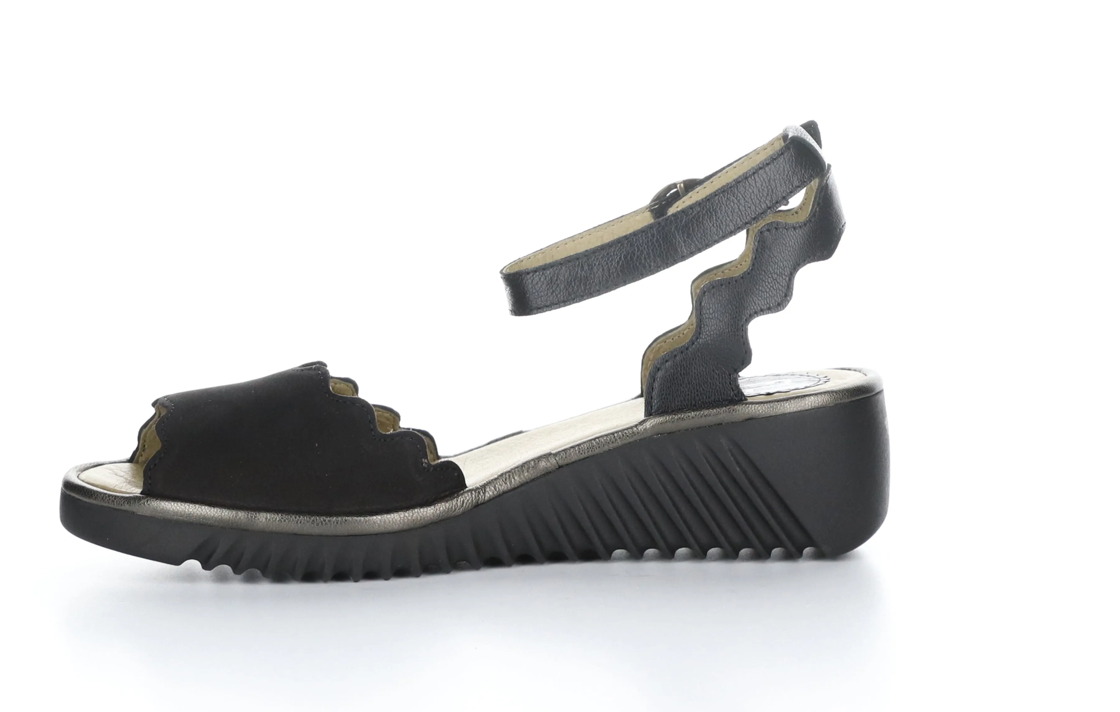 LUME319FLY Cupido/Mousse/Idra  Black/Black/Bronze Ankle Strap Sandals