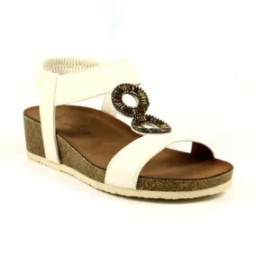 Lunar Women's JLH359 Barwell Wedge Sandals White