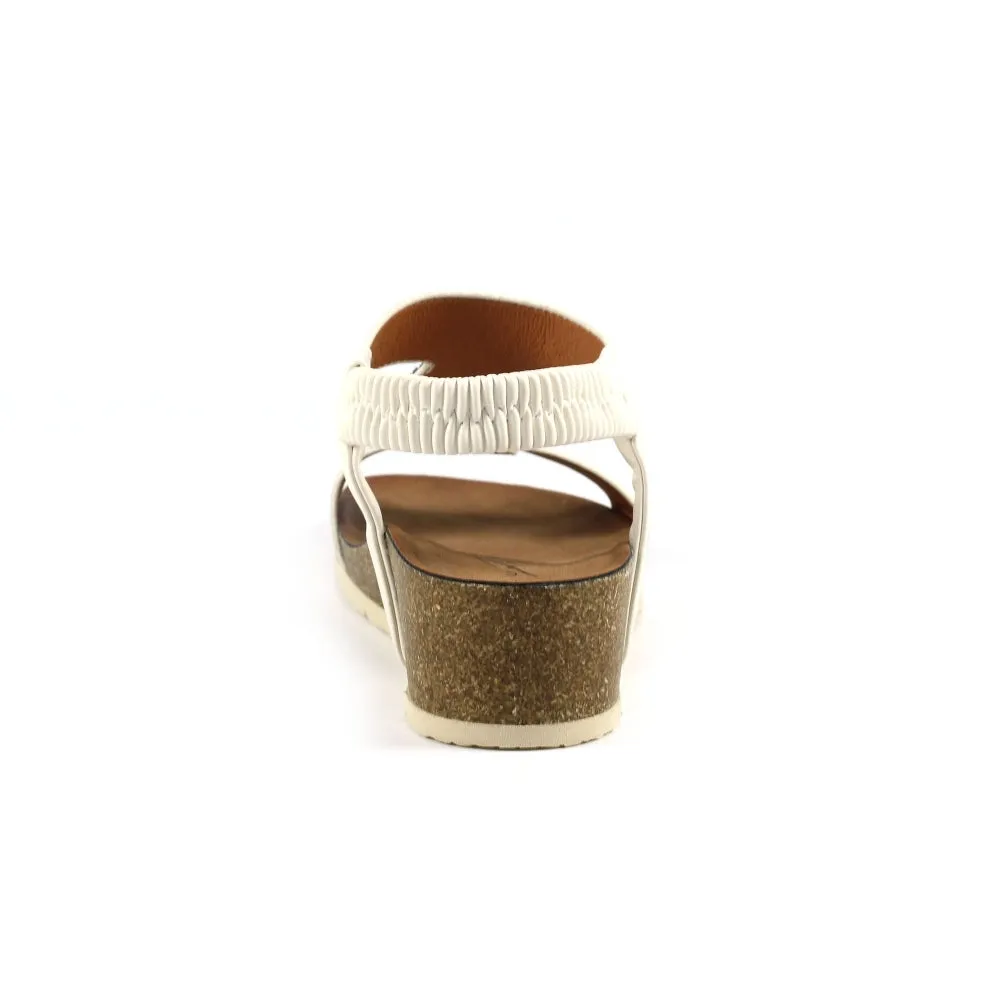 Lunar Women's JLH359 Barwell Wedge Sandals White