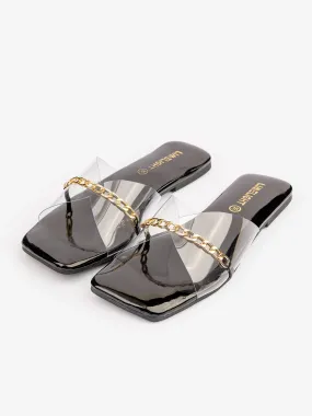 Metallic Chain Flats