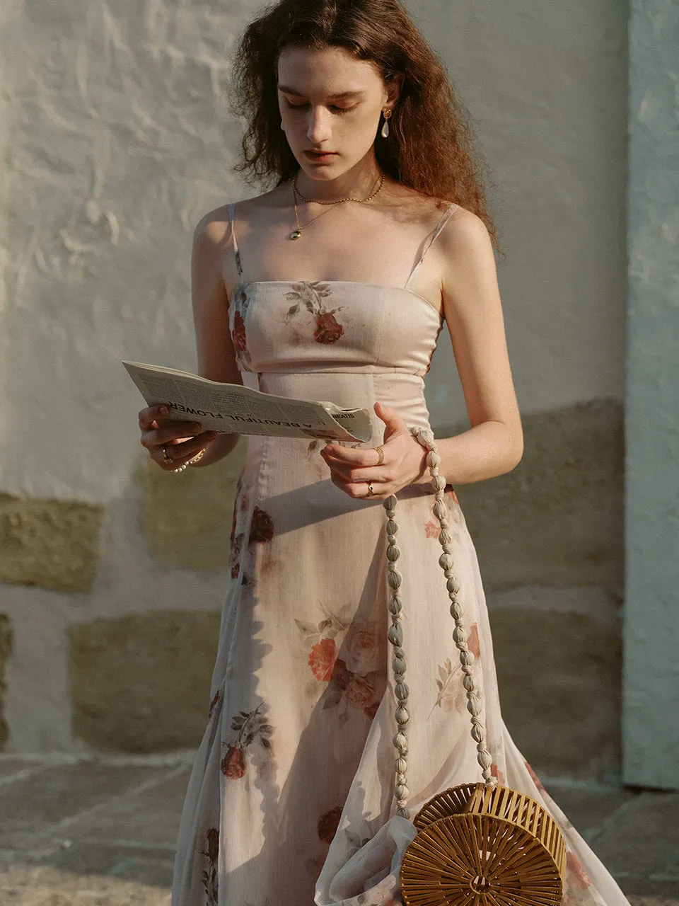 Mute beige long dress