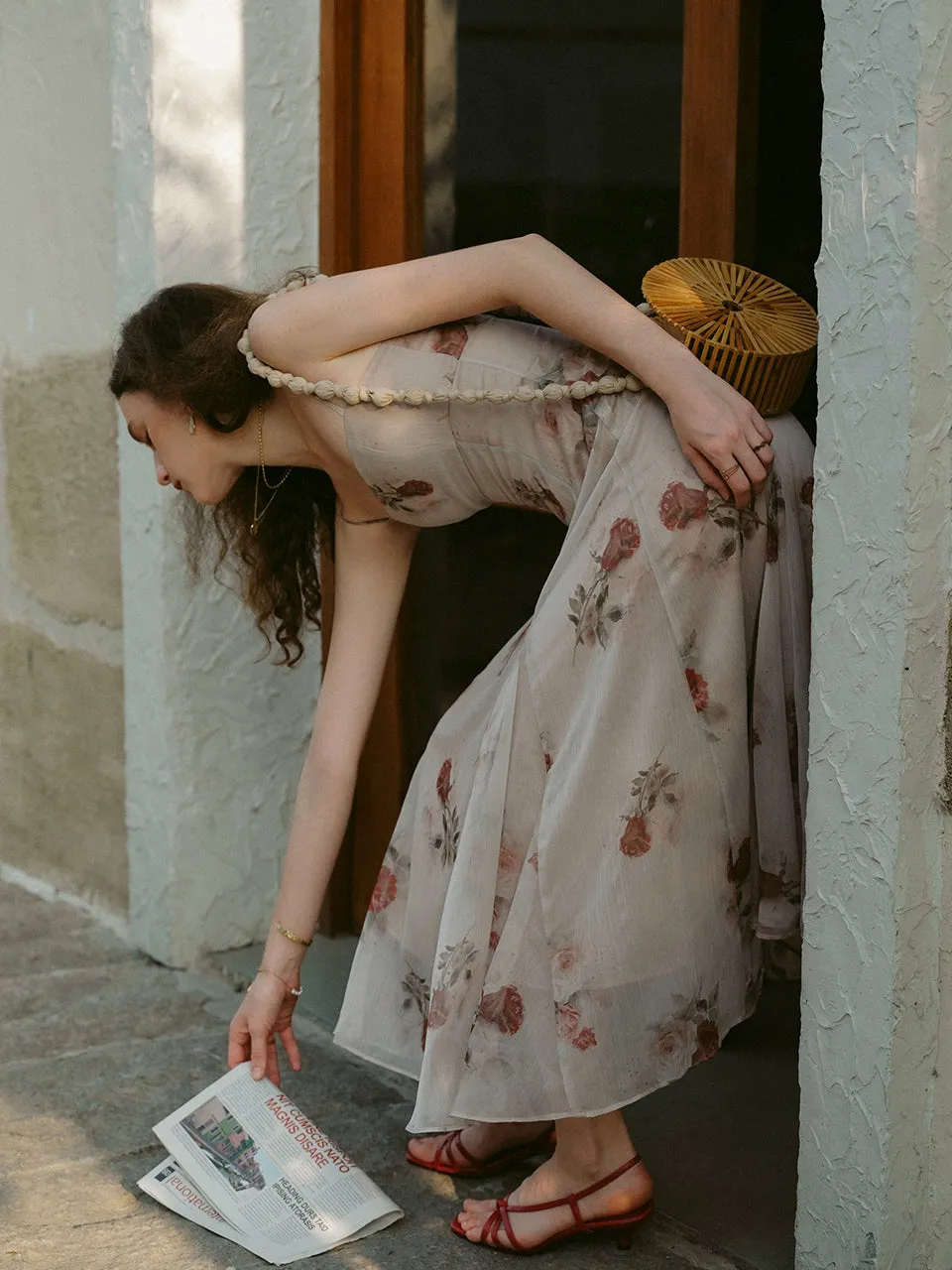 Mute beige long dress