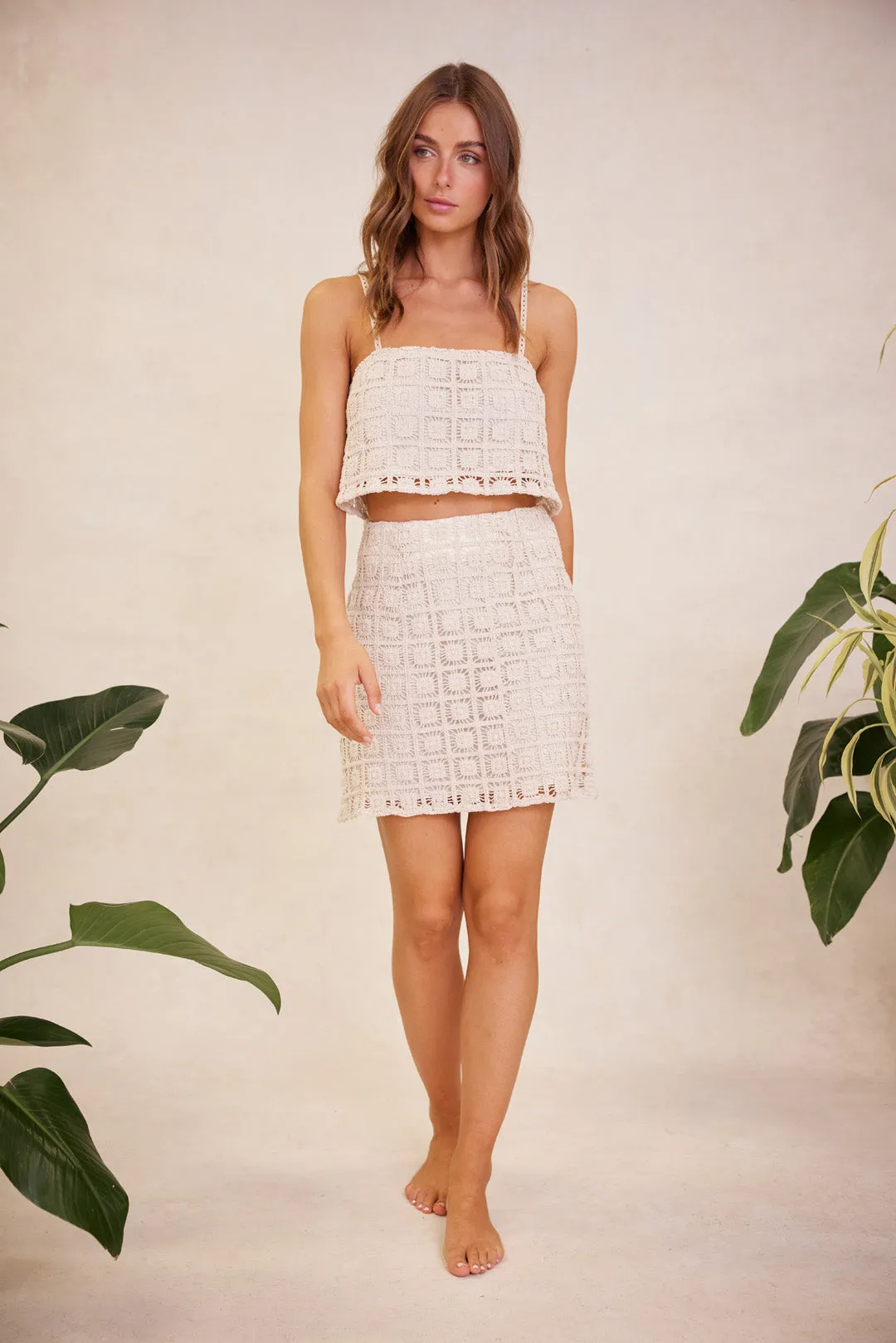Nadiva Lace Skirt Natural Creme