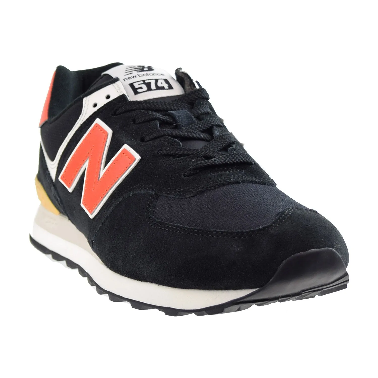 New Balance 574 (Xtra Wide4E) Men's Shoes Black-Orange