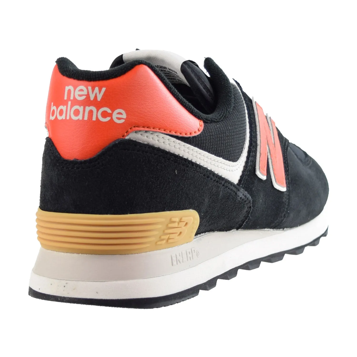 New Balance 574 (Xtra Wide4E) Men's Shoes Black-Orange
