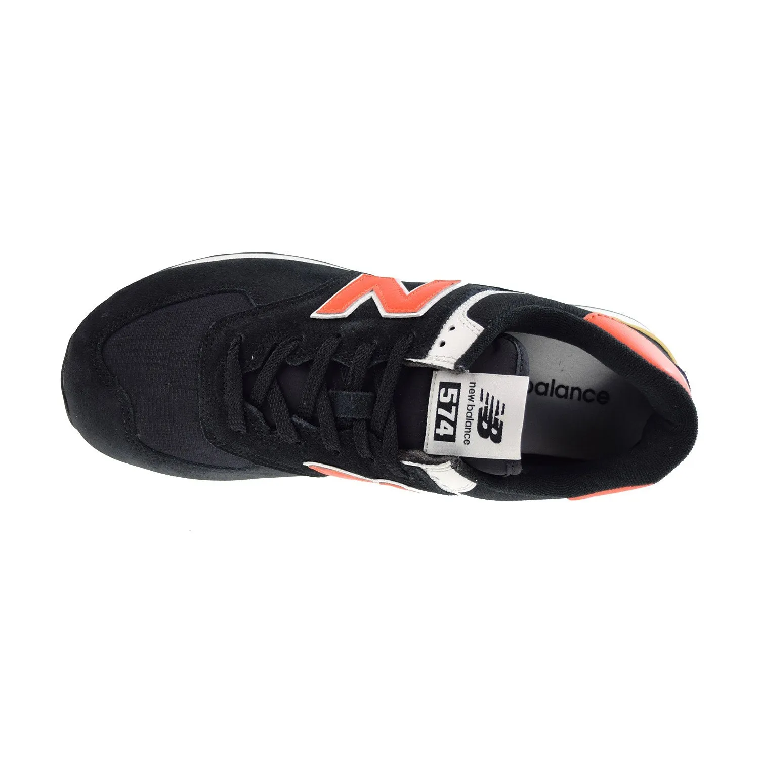 New Balance 574 (Xtra Wide4E) Men's Shoes Black-Orange