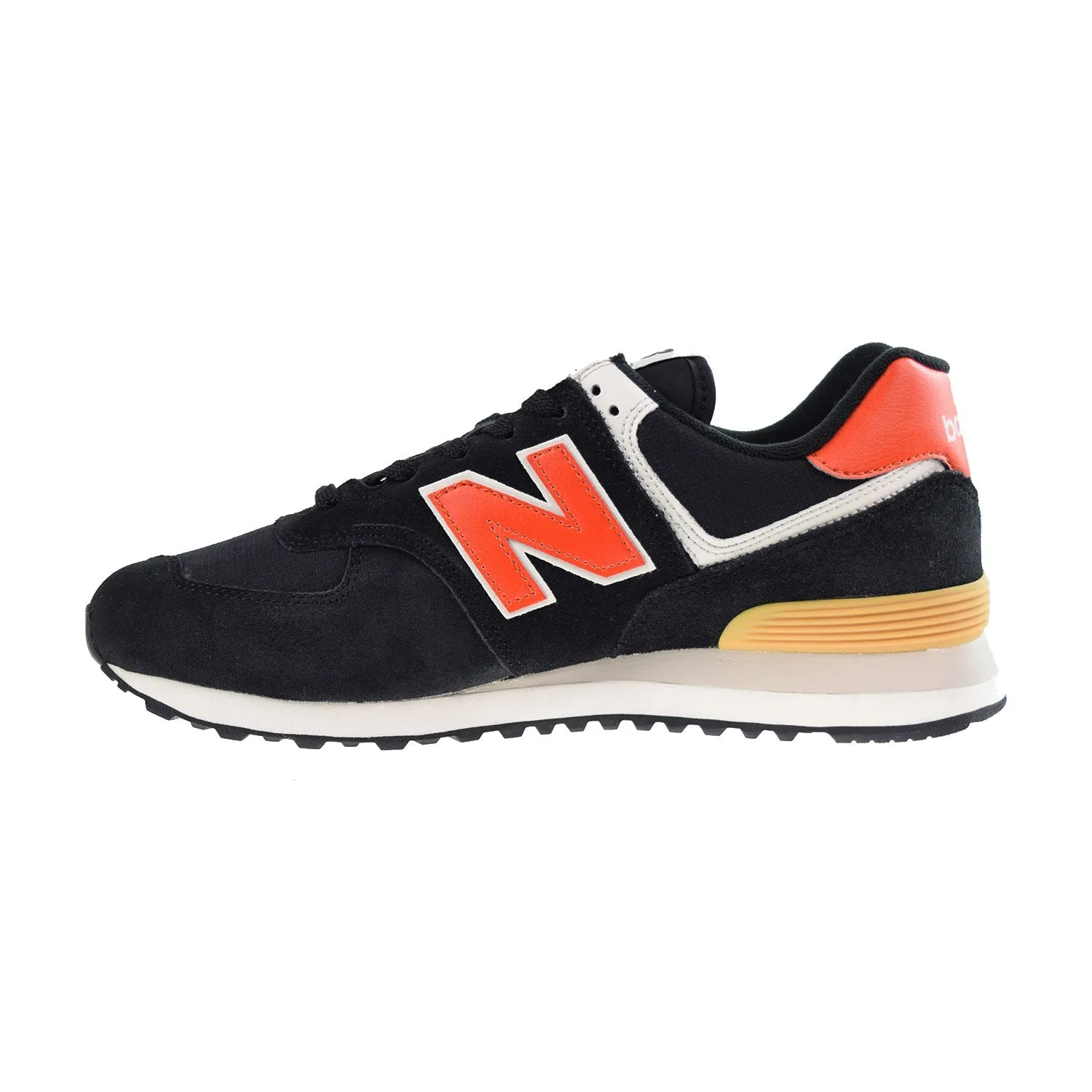 New Balance 574 (Xtra Wide4E) Men's Shoes Black-Orange