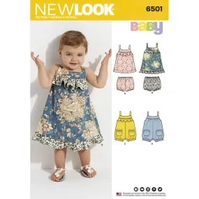 New Look Pattern 6501 Babies' Dress and Romper