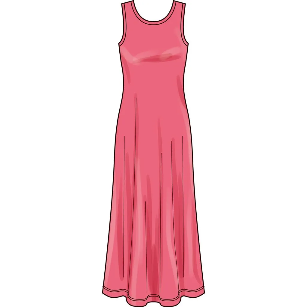 New Look Sewing Pattern N6775 Misses' Knit Dress in Two Lengths