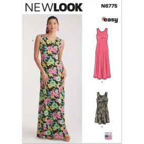 New Look Sewing Pattern N6775 Misses' Knit Dress in Two Lengths