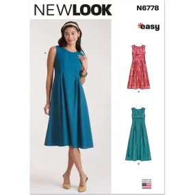 New Look Sewing Pattern N6778 Misses' Dress in Two Lengths