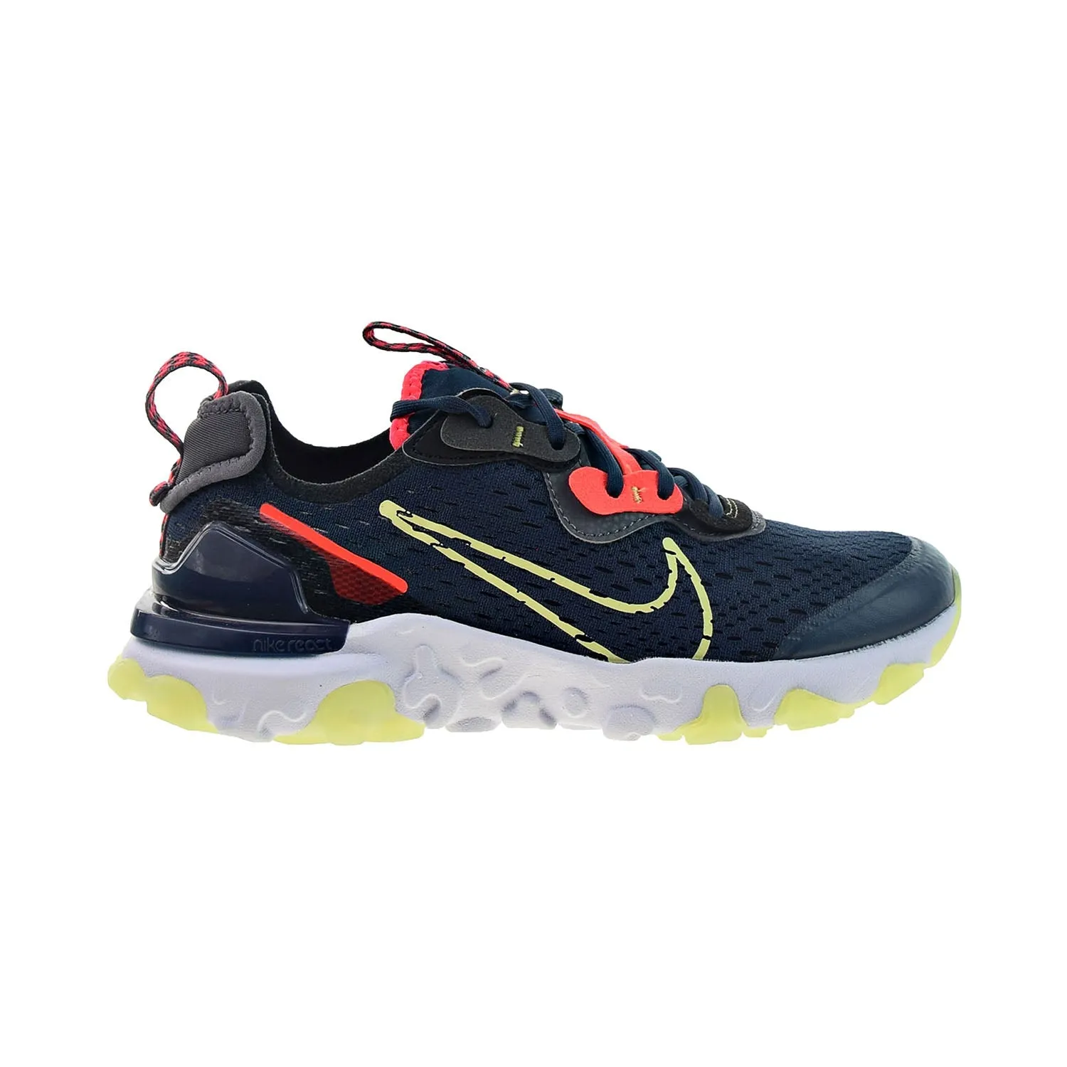 Nike React Vision Big Kids' Shoes Deep Ocean-Limelight-Black