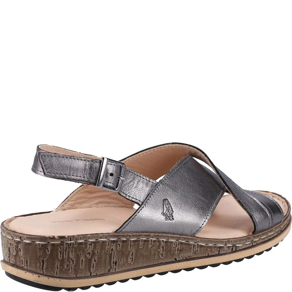 Pewter Elena Crossover Wedges