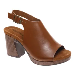 Pierre Dumas "Morgen" Block Heel Sandal (Cognac)