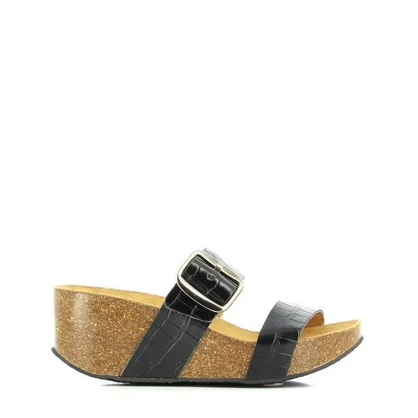 Plakton 273004 Black Crocodile Wedges