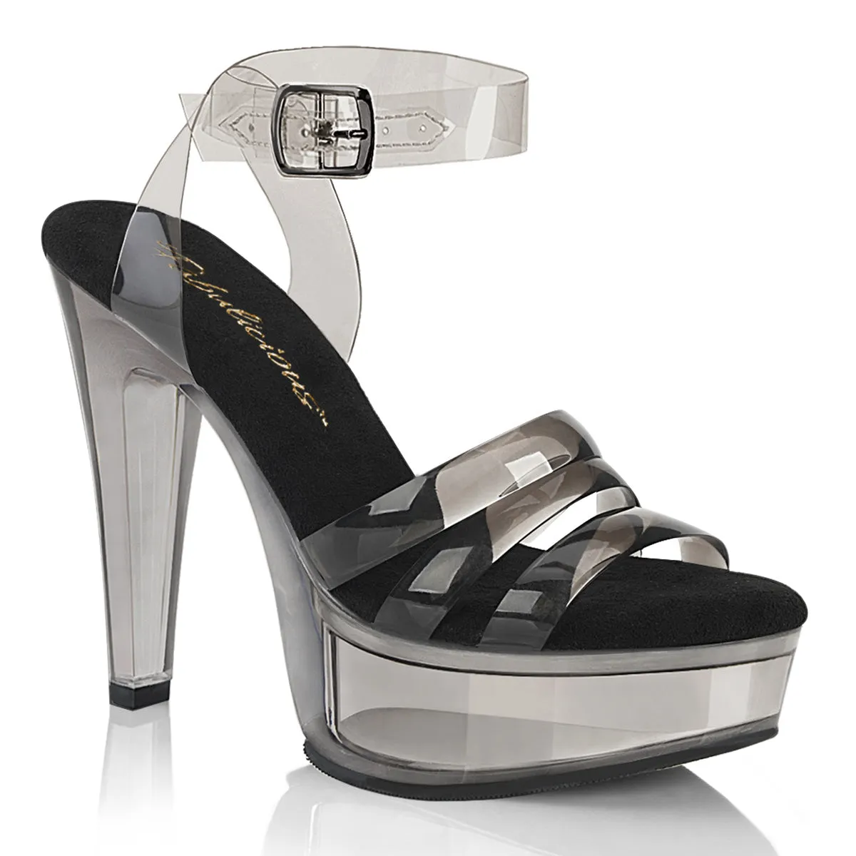 Pleaser Martini-505 Triple Jelly Band Ankle Strap Sandal