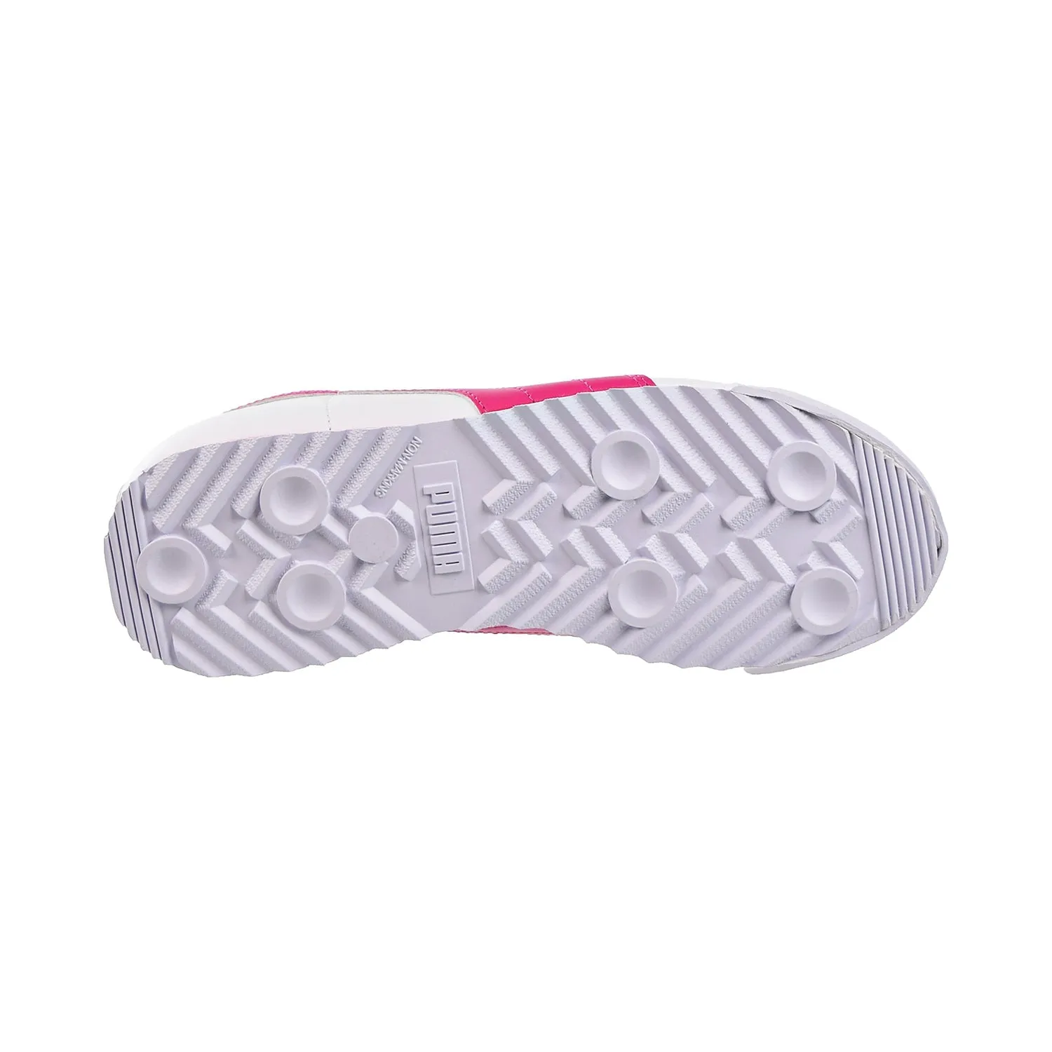 Puma Roma Basic JR Big Kids Shoes White/Fuchsia Purple
