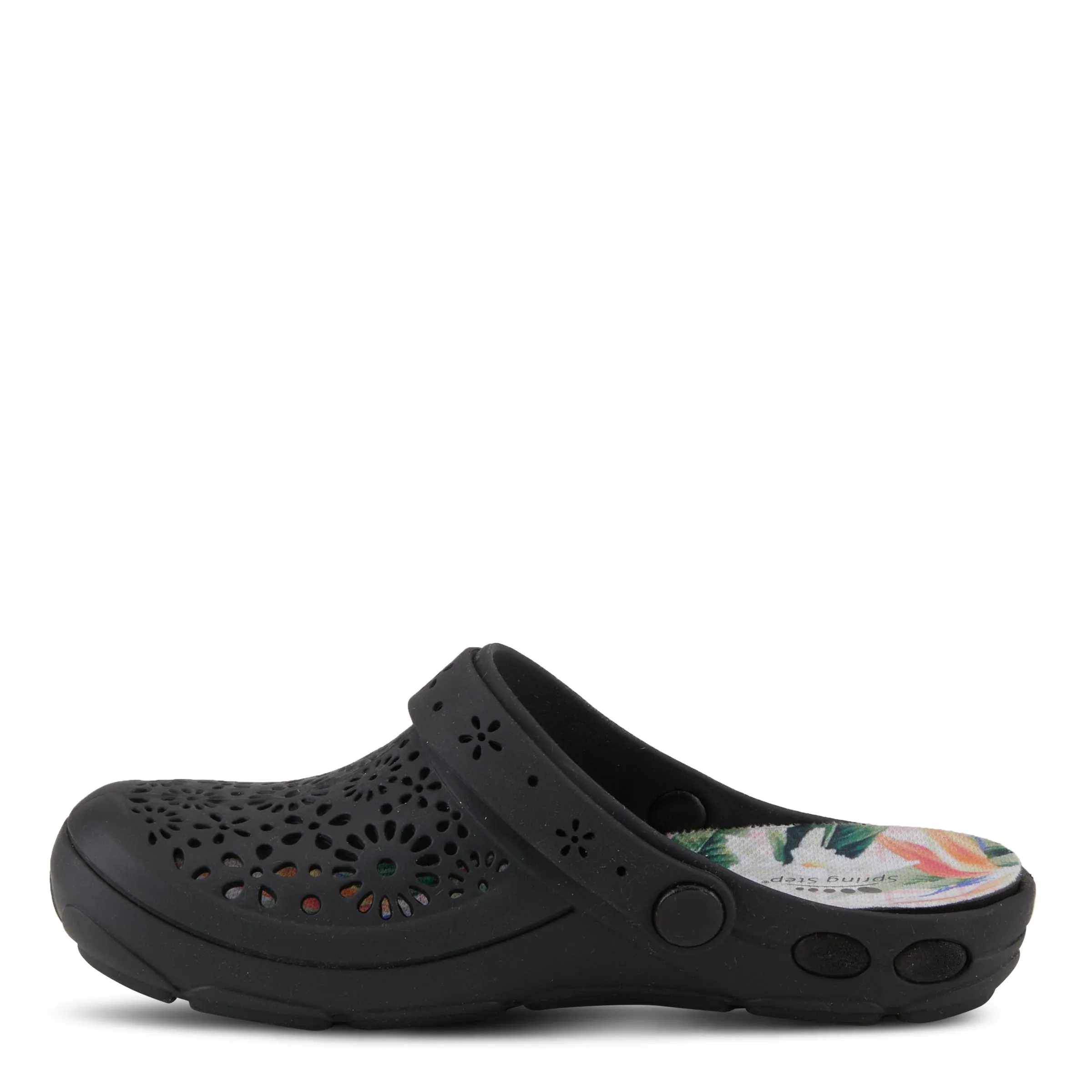 Spring Step Shoes Contigo Clogs Women's Perforated Tpr Slip On