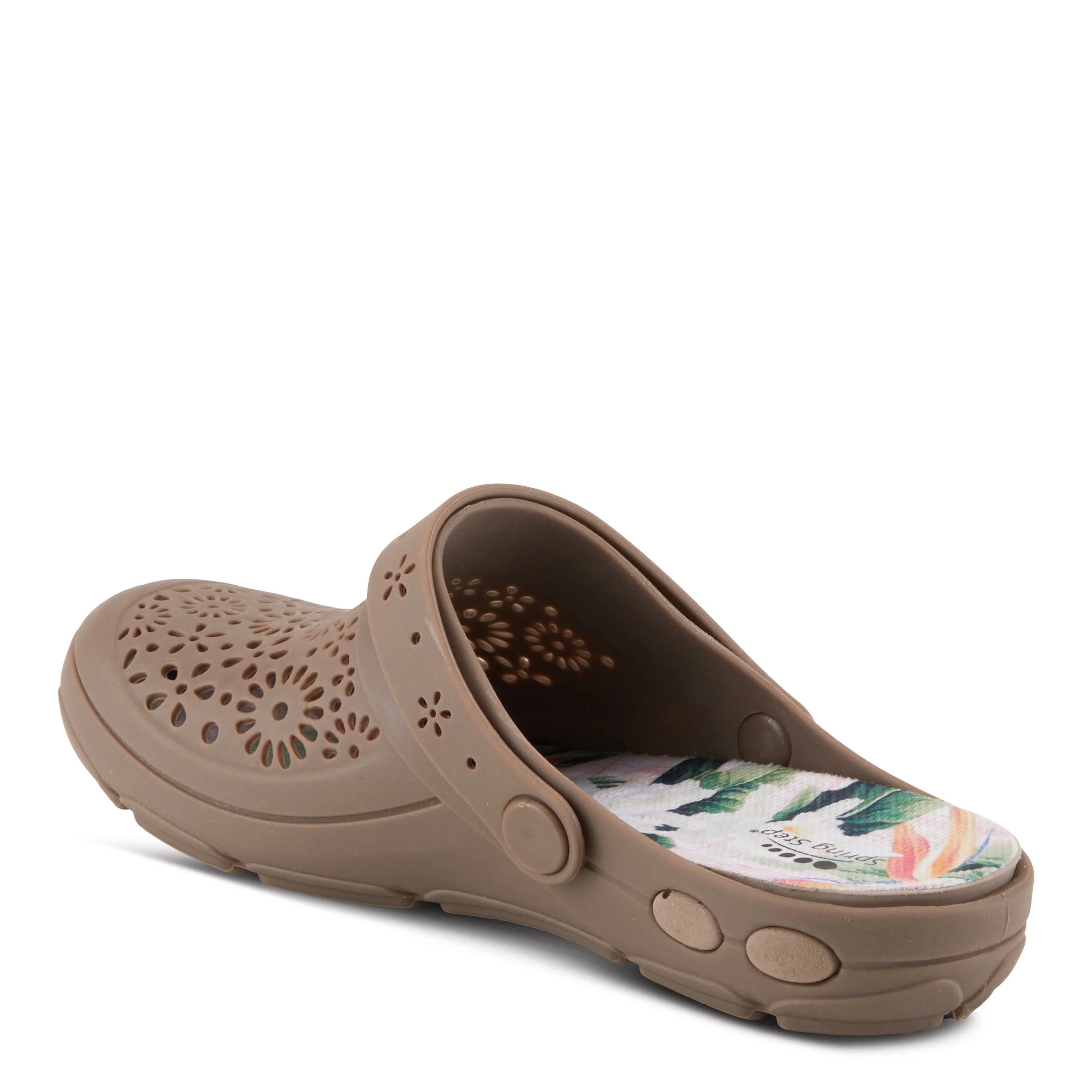 Spring Step Shoes Contigo Clogs Women's Perforated Tpr Slip On