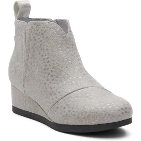 Toms Youth's Grey Foil Dot Microfiber Clare Boots