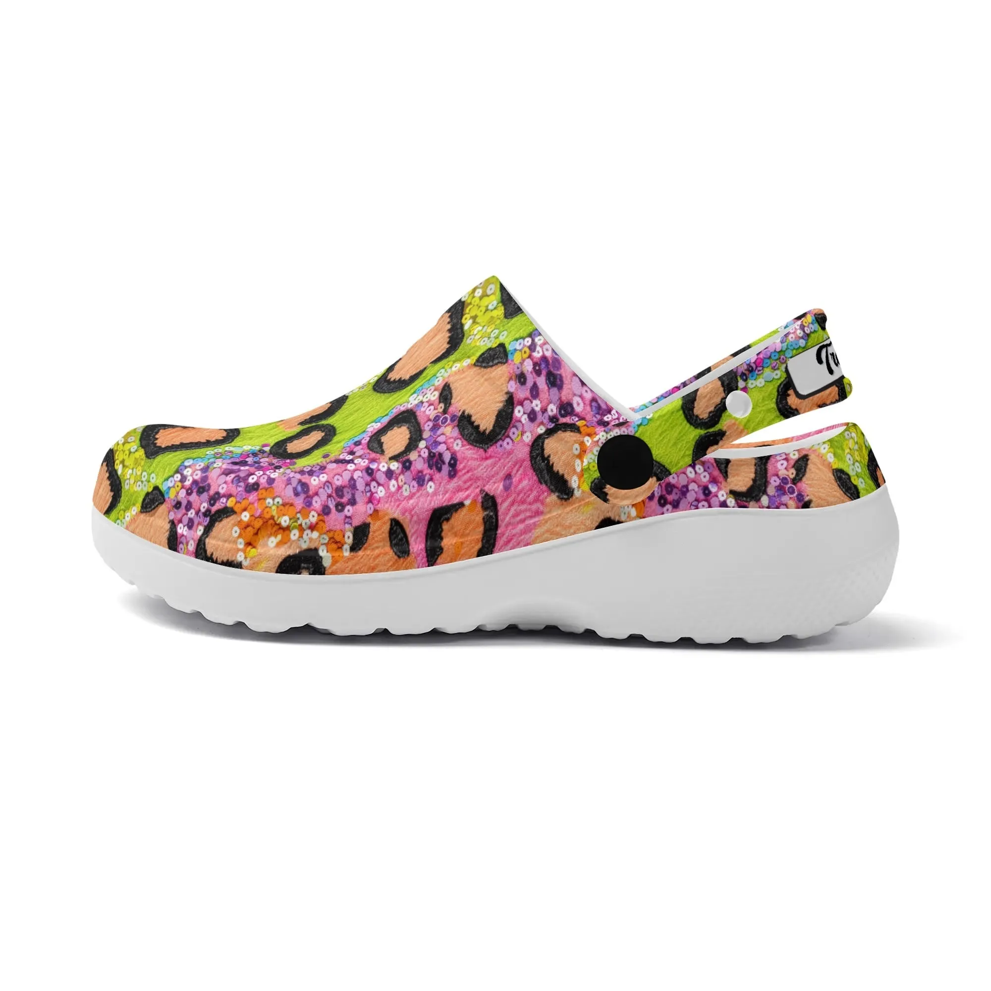 Treadz Nursing Slide On Clogs - Wild Sparkle