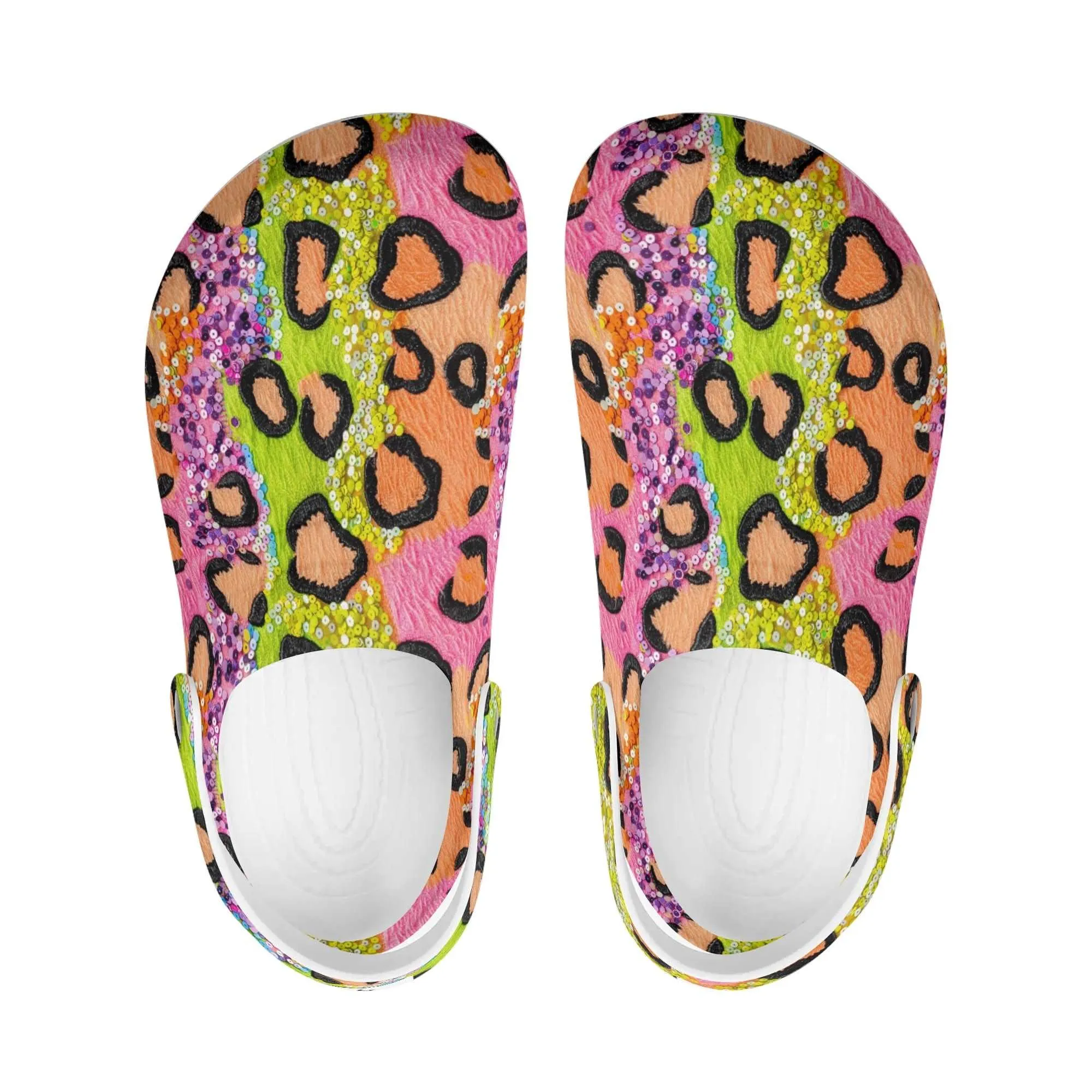 Treadz Nursing Slide On Clogs - Wild Sparkle