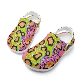 Treadz Nursing Slide On Clogs - Wild Sparkle