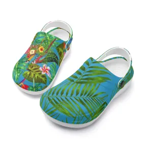 Treadz Nursing Slide On Mismatched Clogs - Tropicana