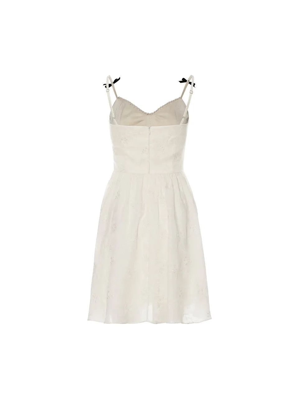 Twin ribbon mini dress