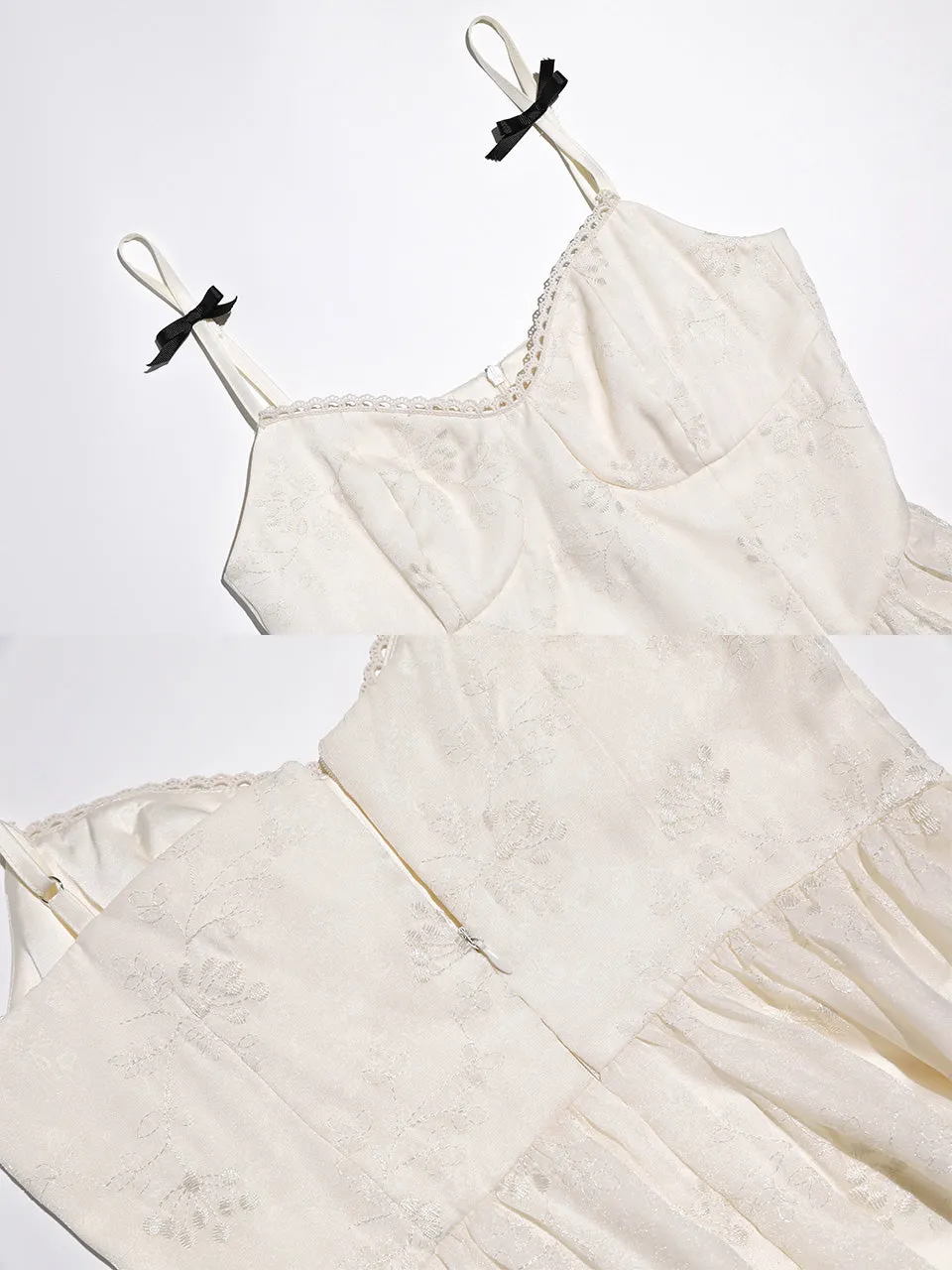 Twin ribbon mini dress
