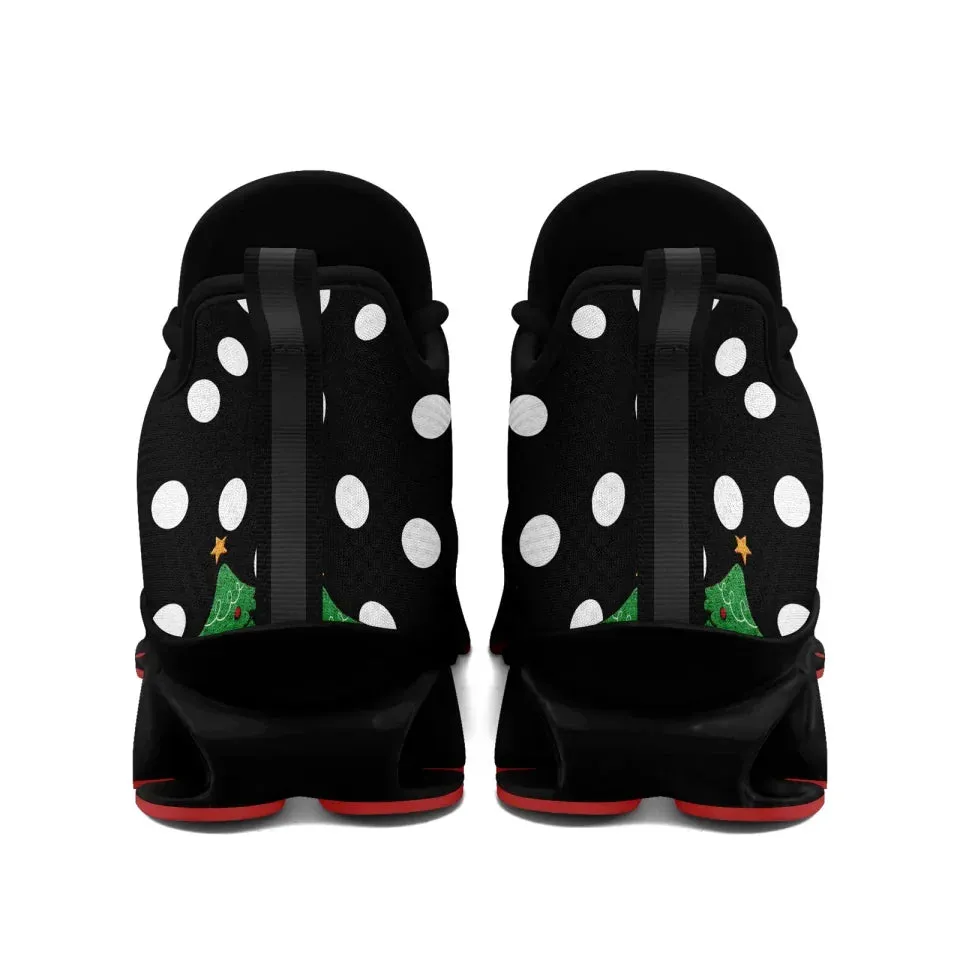 Unique Gift,Personalized Christmas Design Sneakers, Custom Snowflake Wonderland Shoes,  Gift for the Season