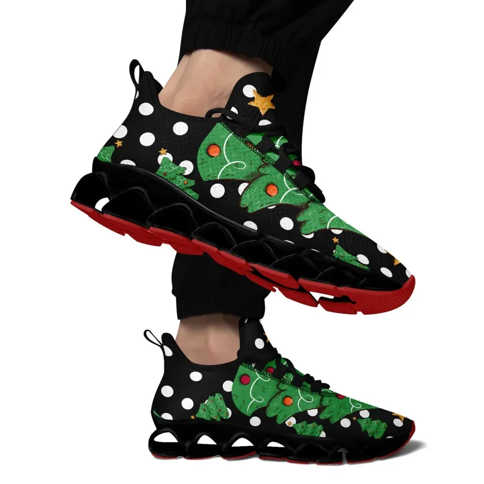 Unique Gift,Personalized Christmas Design Sneakers, Custom Snowflake Wonderland Shoes,  Gift for the Season