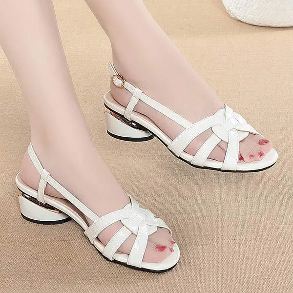 Women's Chunky Heel Peep Toe Sandals 31741880C