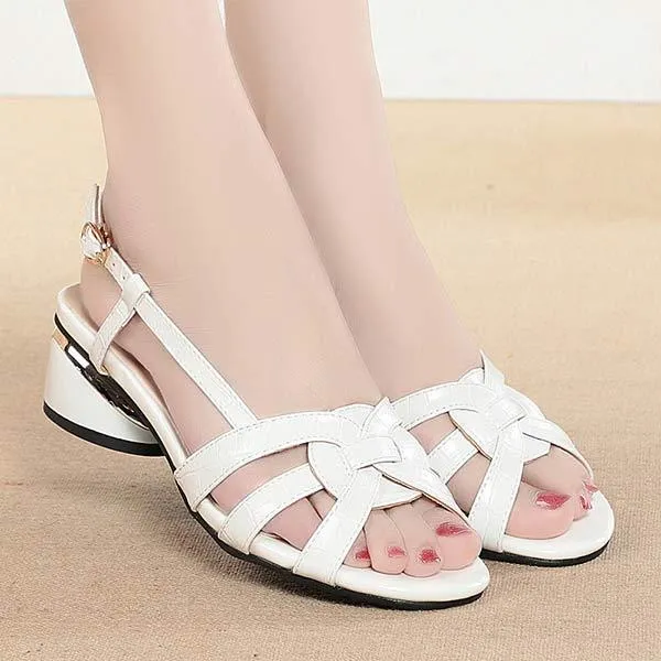 Women's Chunky Heel Peep Toe Sandals 31741880C