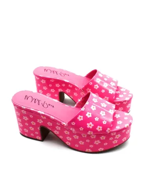 Women's Floral Slip Resistant Quilted Sandal,Pink